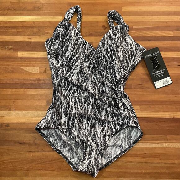 Miraclesuit Chevron Python Siren Silver 12 - Picture 1 of 9